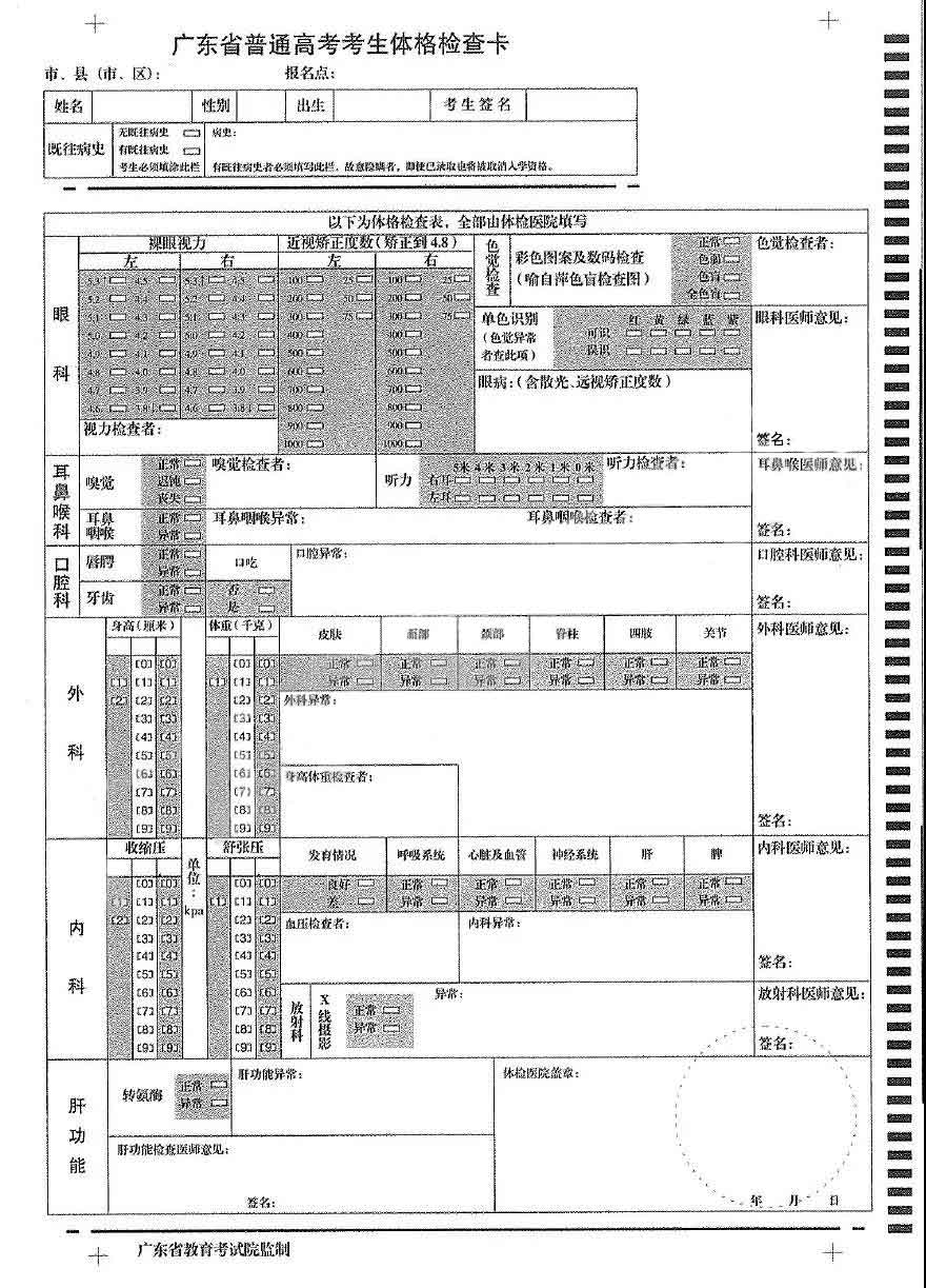 廣東3+證書高考體檢項(xiàng)目，體檢前注意事項(xiàng)(圖4)